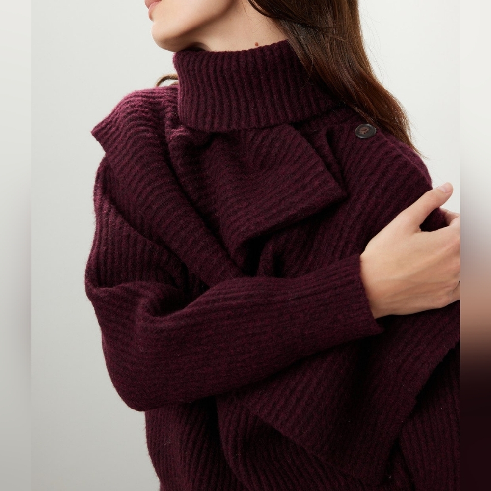 NWT THAKOON | $275 Cropped Scarf Sweater - Picture 6 of 8